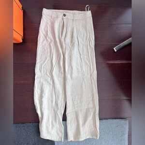 Shein cream linen pants